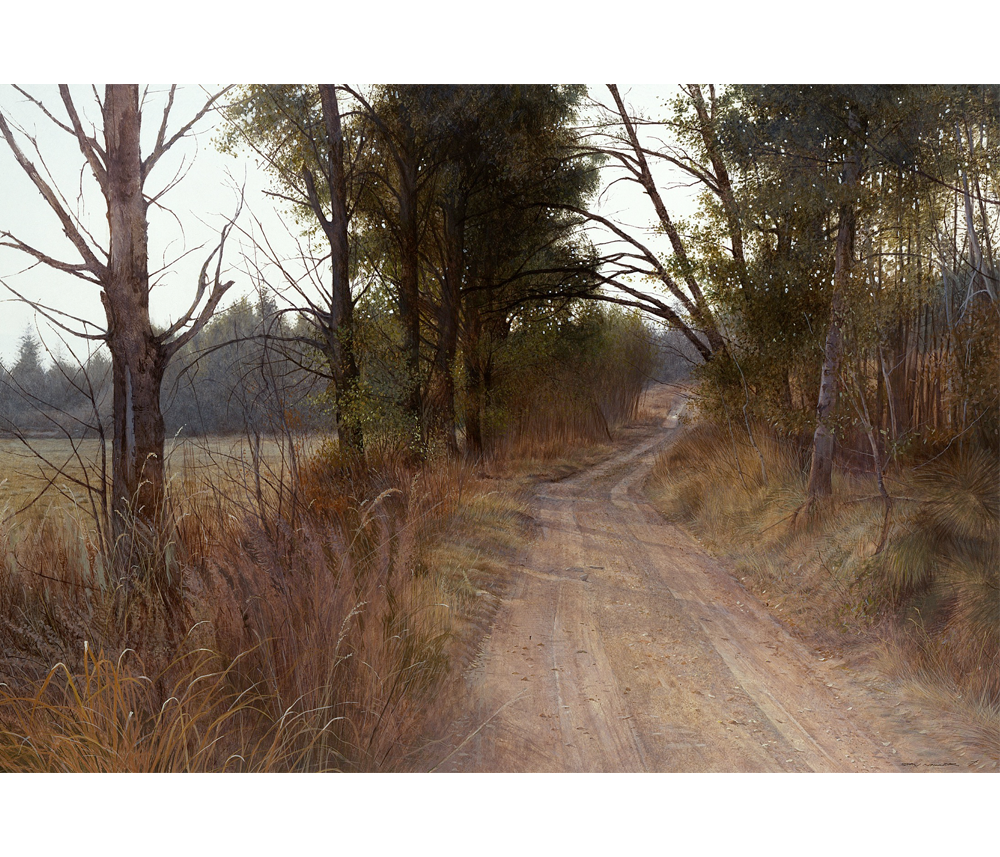 September Shadows 24 x 36 inches Egg Tempera , sold