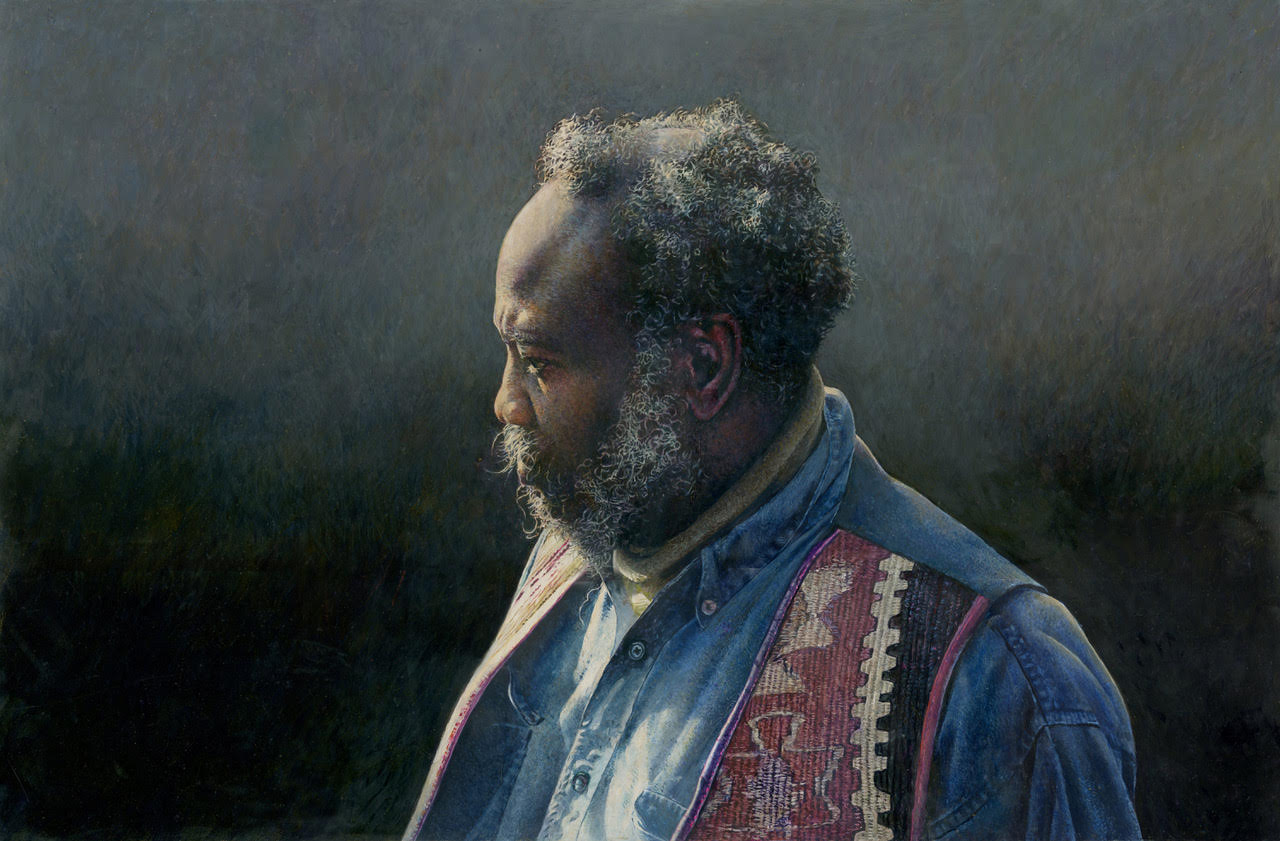 Profile of Mr. Thornton egg tempera on panel 22 x 34 inches